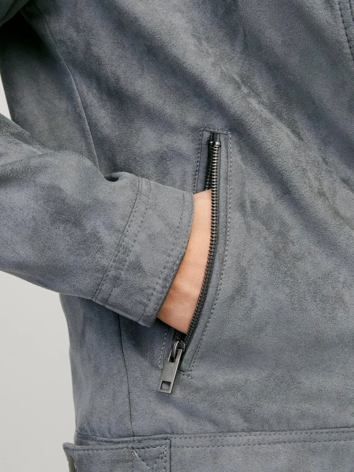 Chaqueta de antelina | Gris oscuro | Jack & Jones®