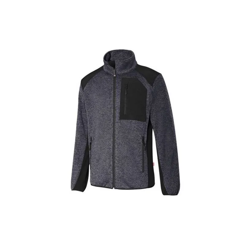 Chaqueta de punto afelpado con contraste en soft shell