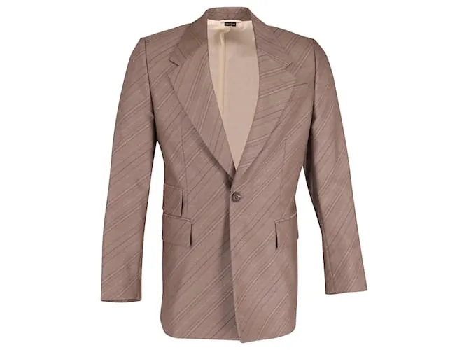 Chaqueta de traje Vivienne Westwood a rayas en lana marrón Castaño 
