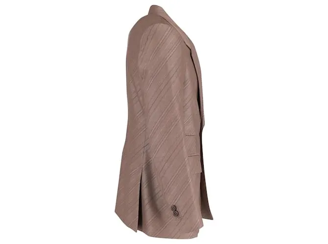 Chaqueta de traje Vivienne Westwood a rayas en lana marrón Castaño 