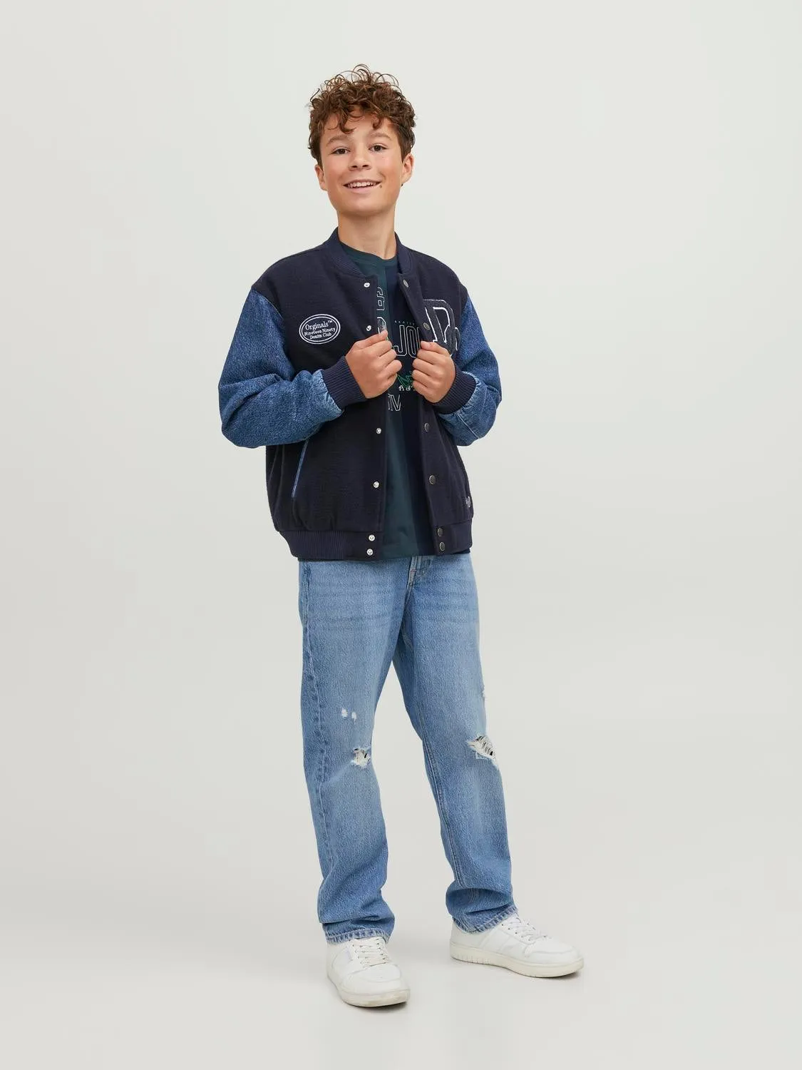 Chaqueta estilo béisbol Junior | Azul intermedio | Jack & Jones®