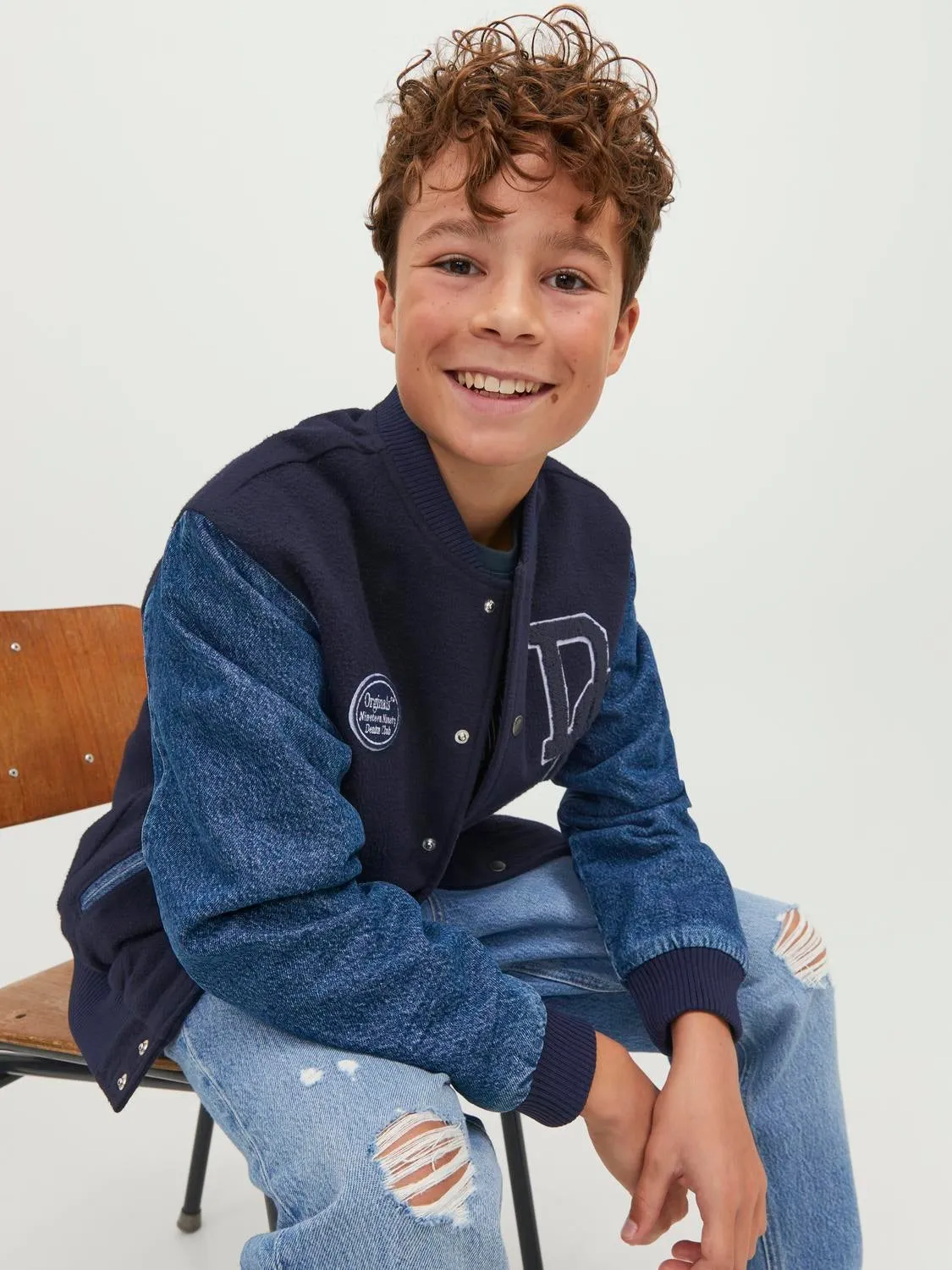 Chaqueta estilo béisbol Junior | Azul intermedio | Jack & Jones®