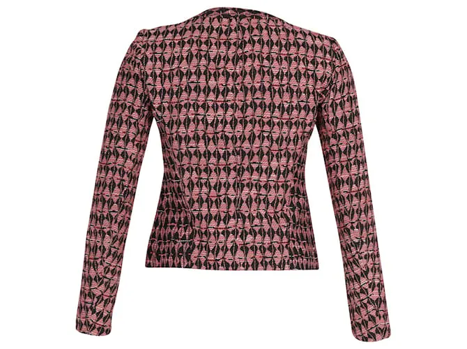 Chaqueta Maje Tweed de algodón rosa 