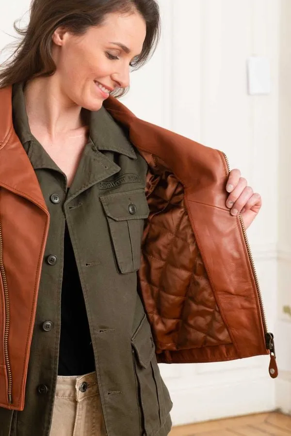 Chaqueta Mujeres Schott Lcw1601D Cognac