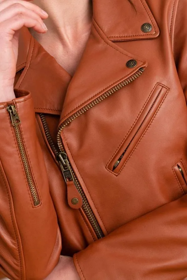 Chaqueta Mujeres Schott Lcw1601D Cognac