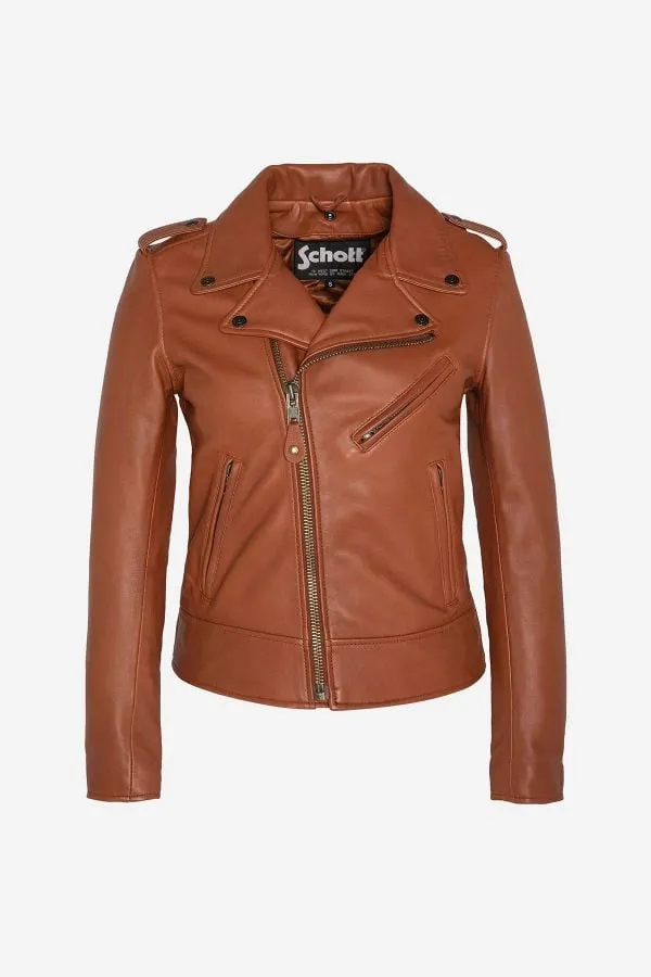 Chaqueta Mujeres Schott Lcw1601D Cognac
