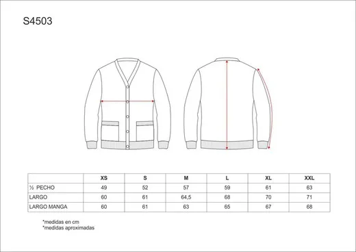 Chaqueta punto fino cuello pico dos bolsos Marino