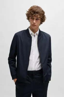 Chaqueta slim fit de algodón elástico
