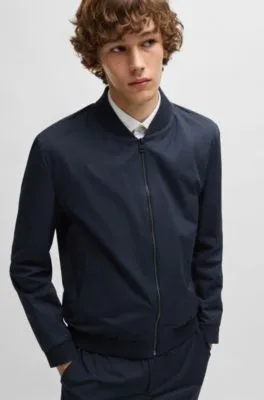 Chaqueta slim fit de algodón elástico