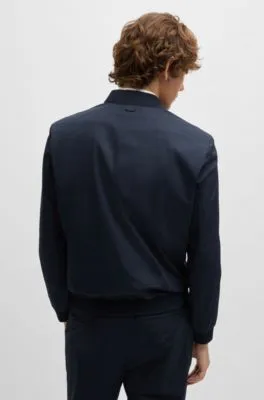 Chaqueta slim fit de algodón elástico