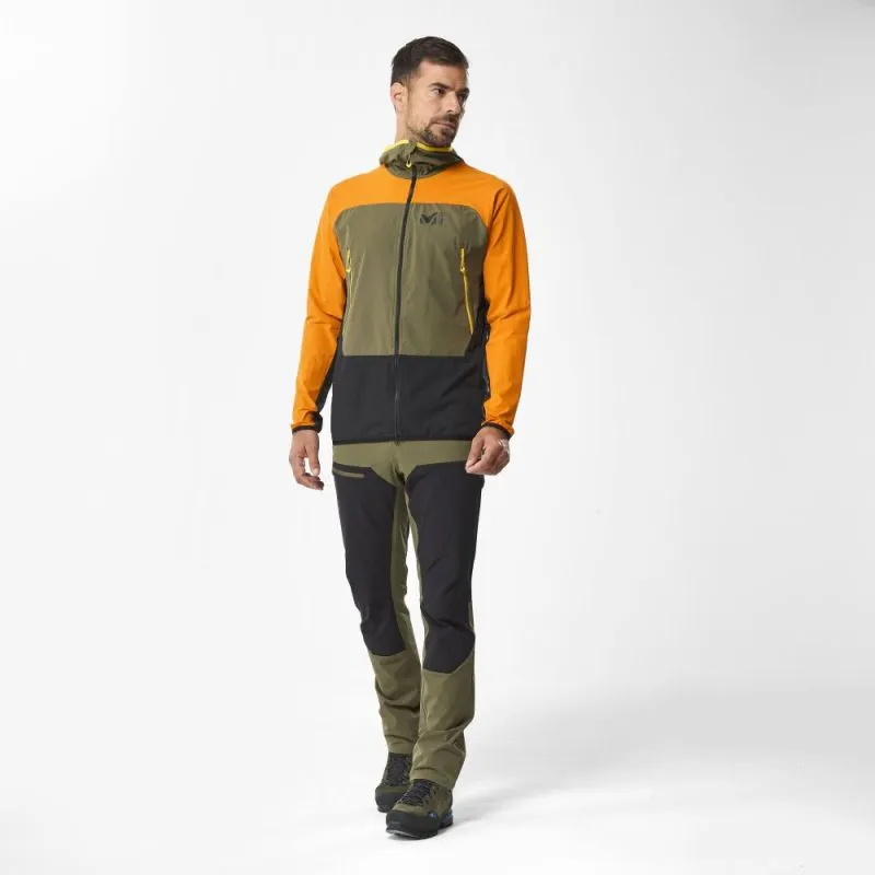 Chaqueta softshell Millet Fusion XCS Hoody M (Ivy/Maracuja) hombre