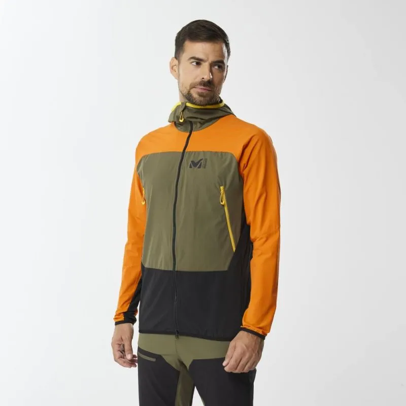 Chaqueta softshell Millet Fusion XCS Hoody M (Ivy/Maracuja) hombre