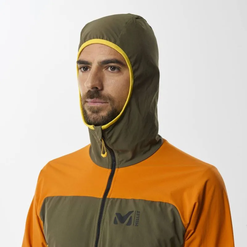 Chaqueta softshell Millet Fusion XCS Hoody M (Ivy/Maracuja) hombre