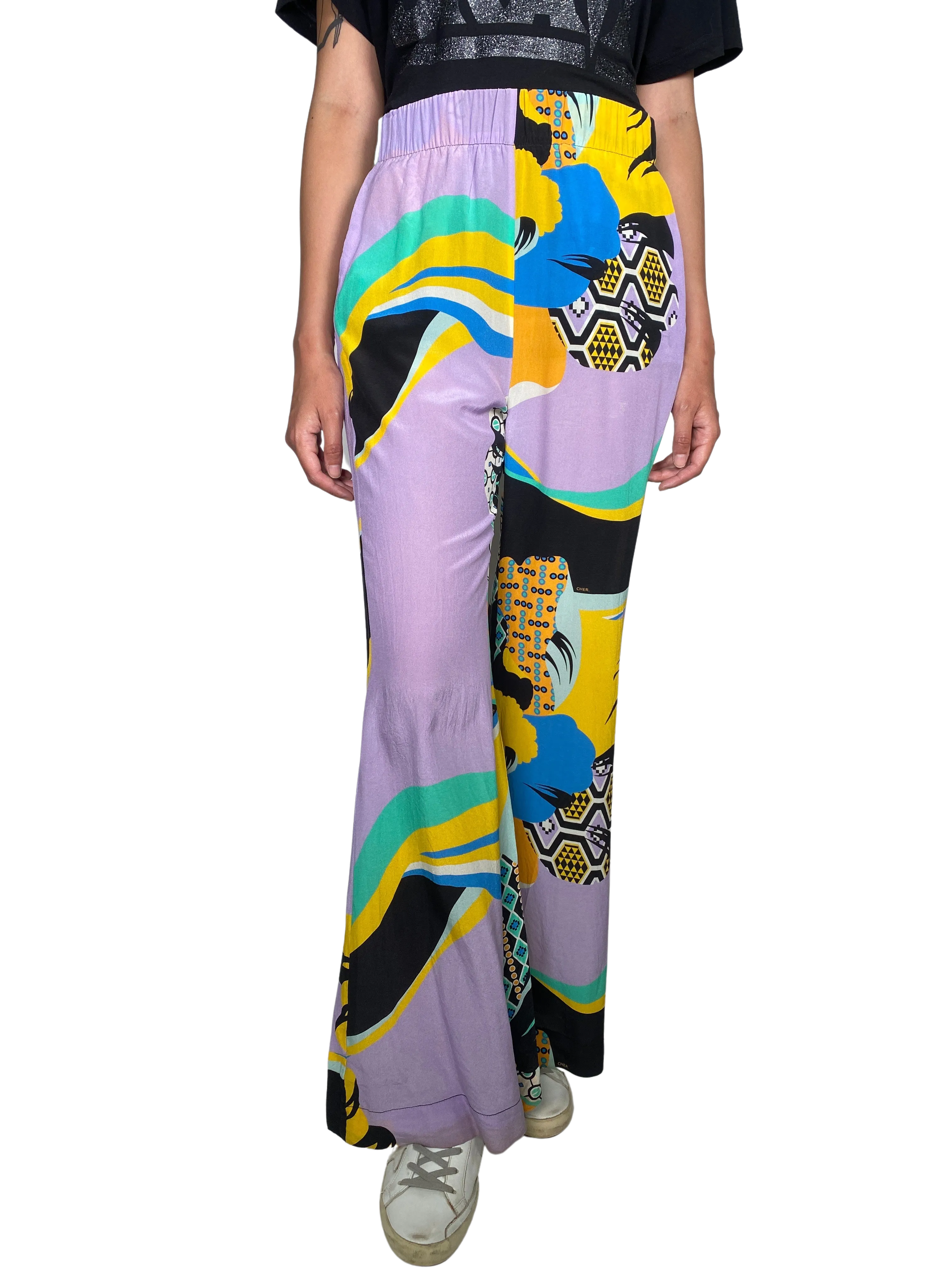 CHER Pantalón Seda Multicolor