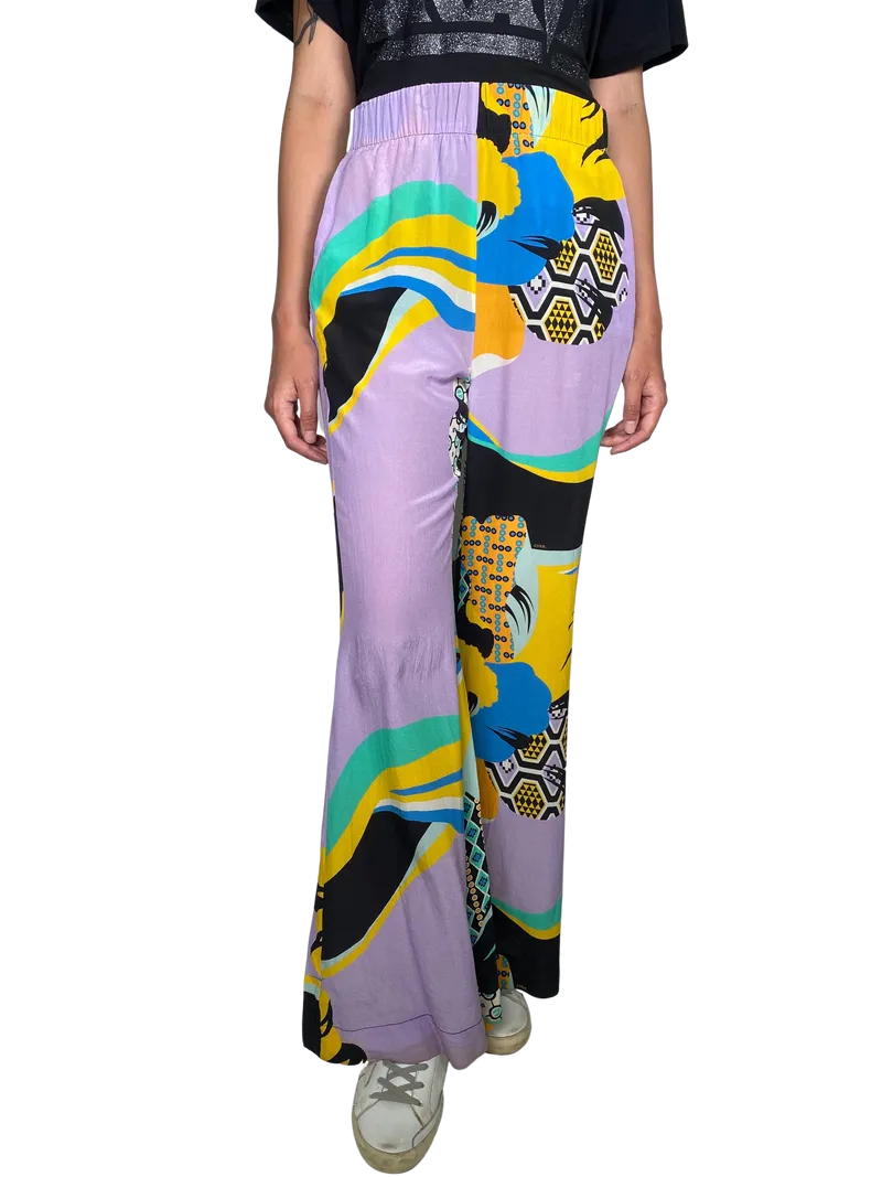 CHER Pantalón Seda Multicolor