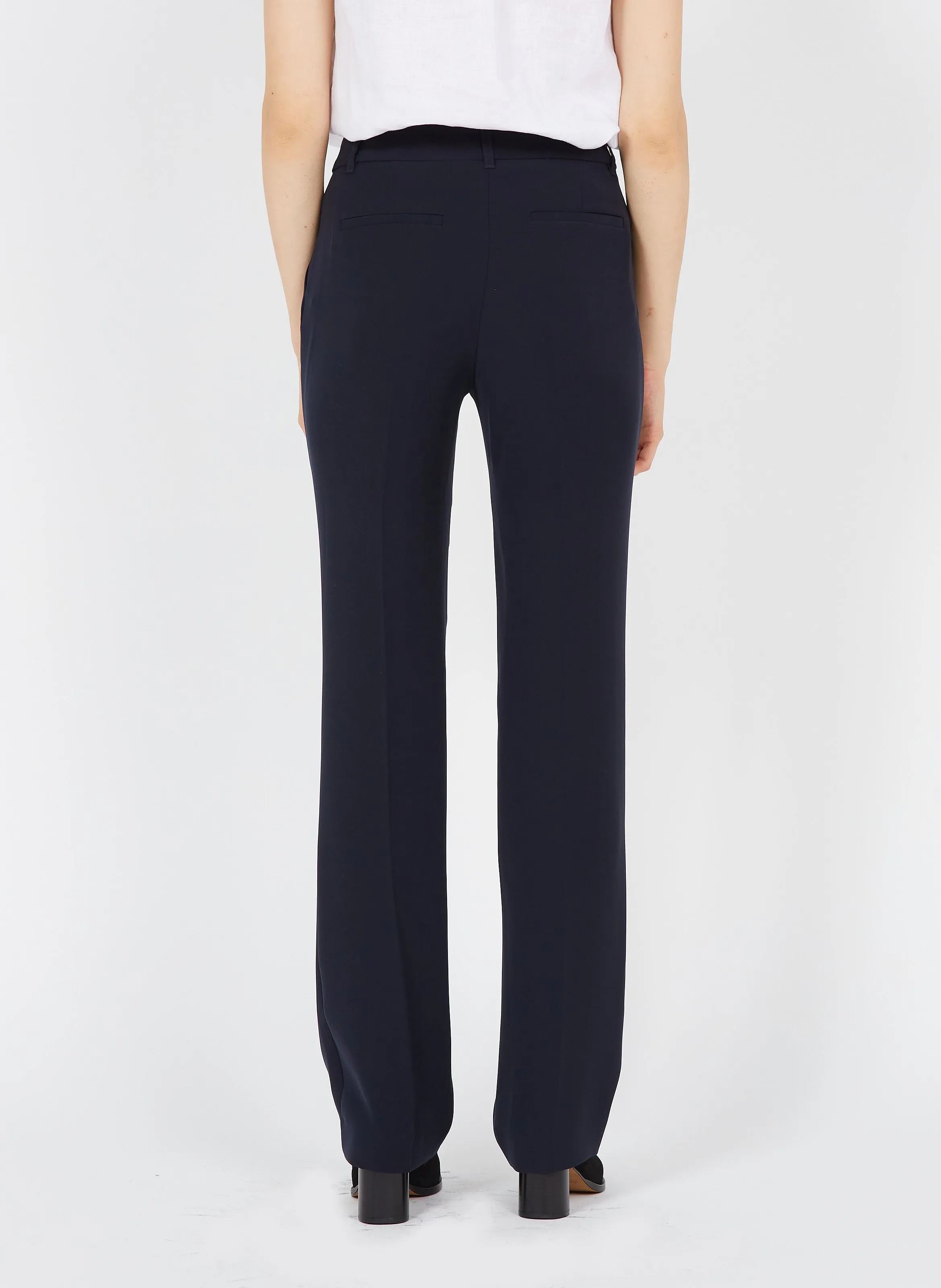 CLEMENTB  PANTALóN RECTO CON PINZAS EN AZUL