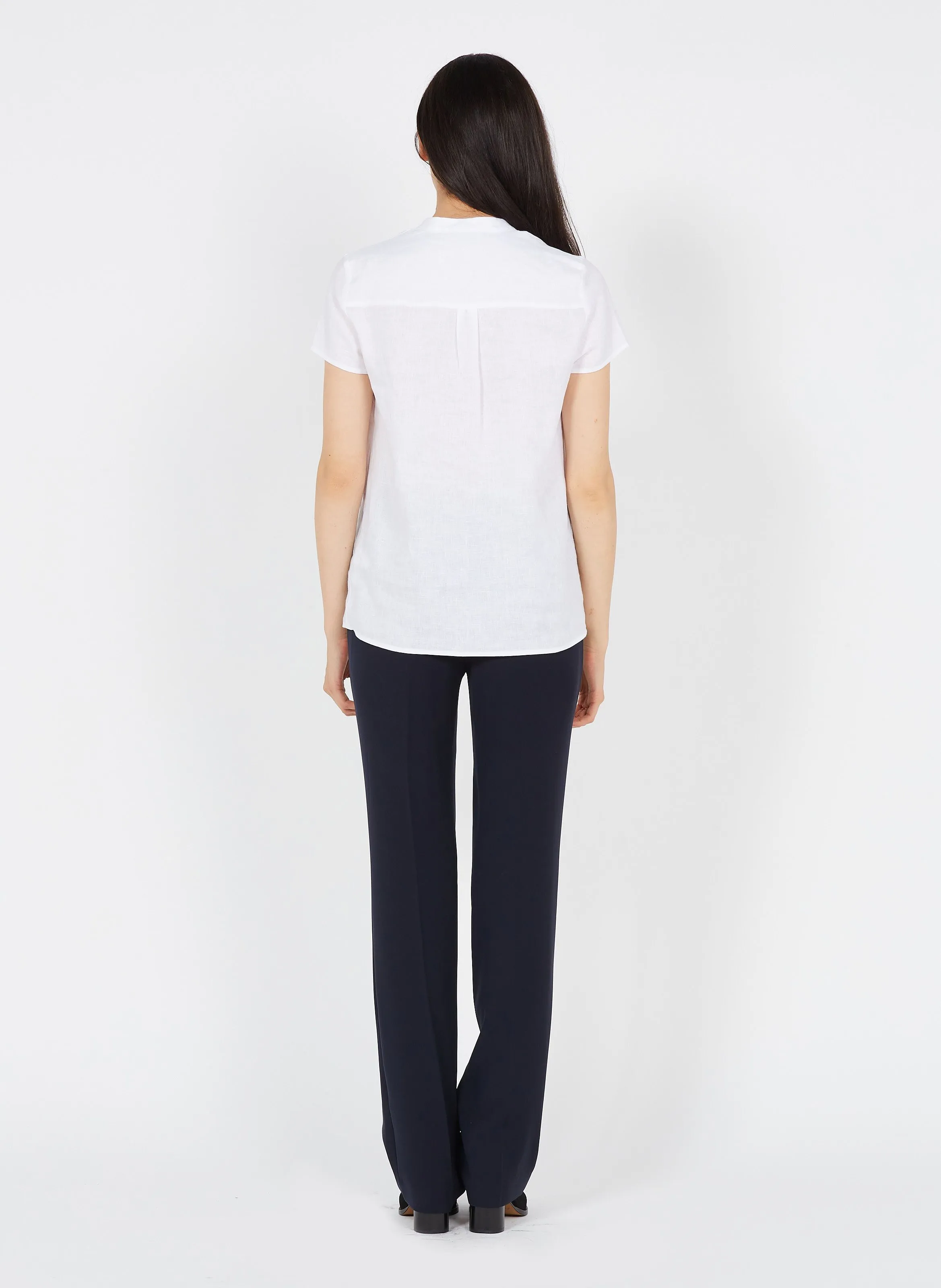 CLEMENTB  PANTALóN RECTO CON PINZAS EN AZUL