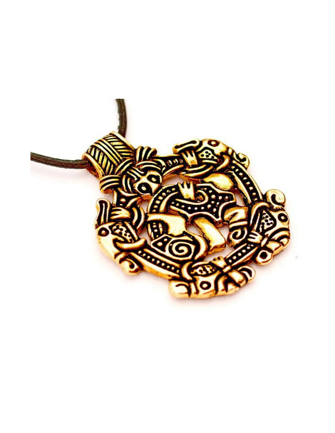 Colgante y amuleto de escudo vikingo Grifo, s. IX