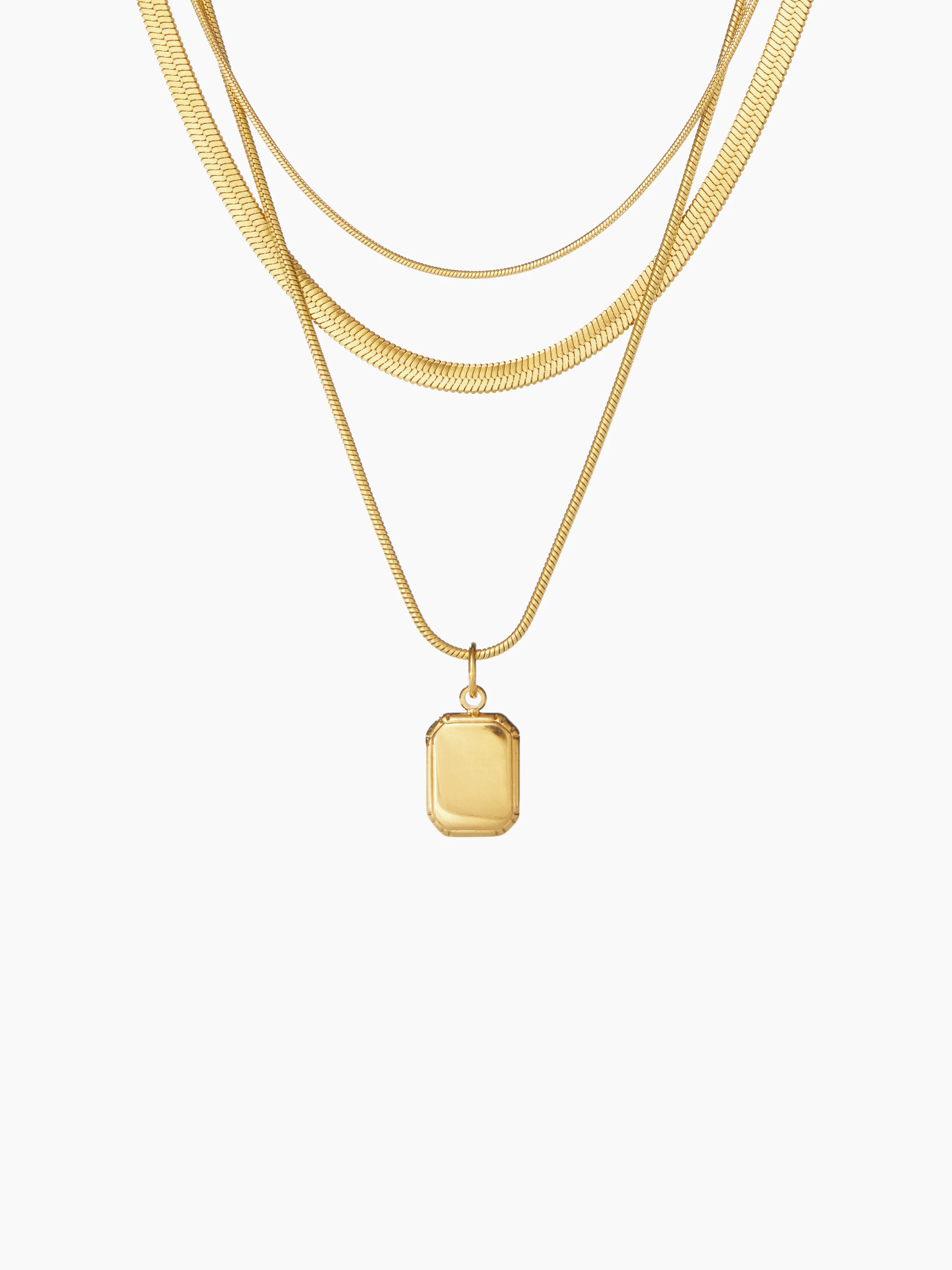 Collar con colgante de 3 capas