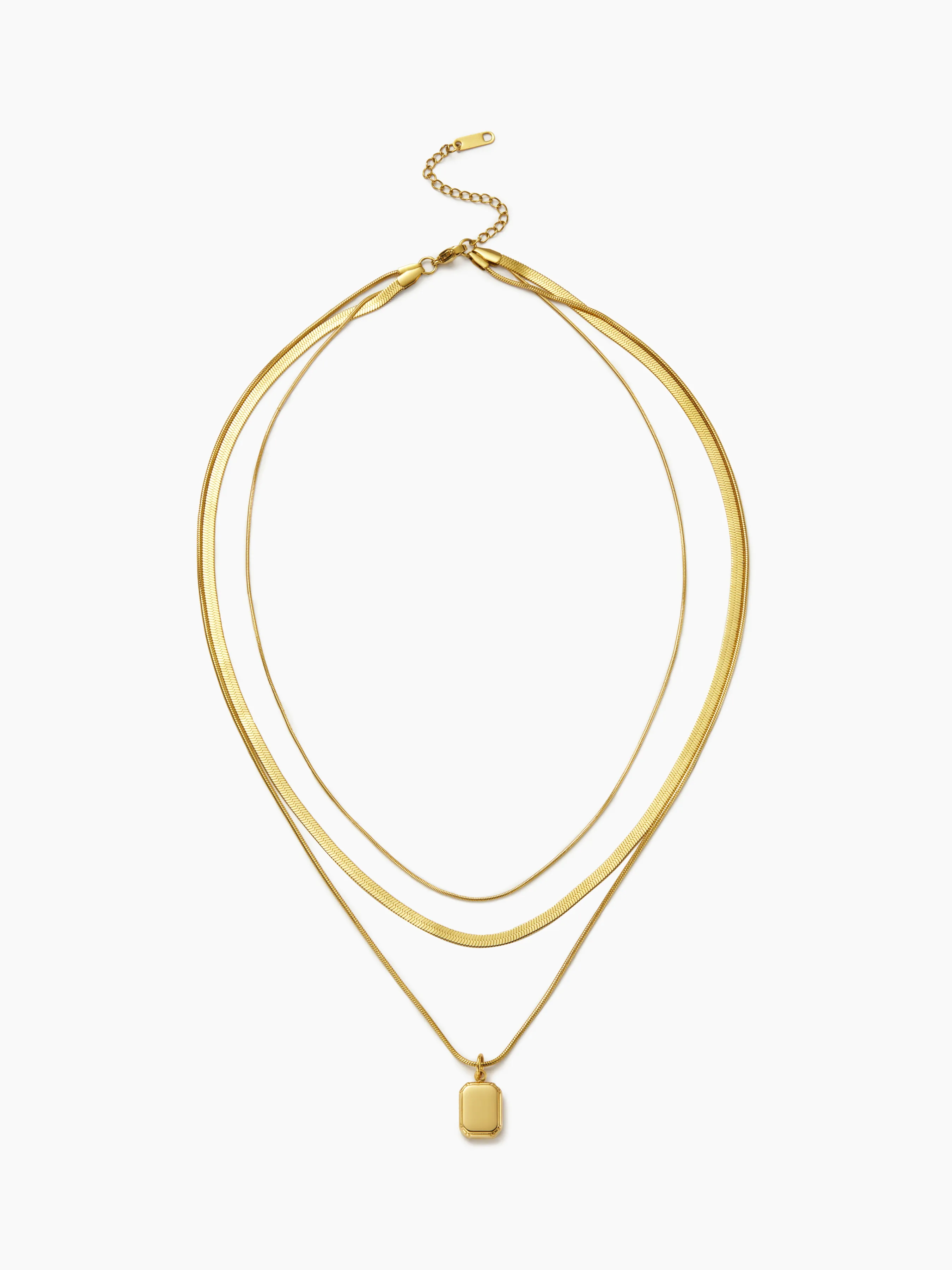 Collar con colgante de 3 capas