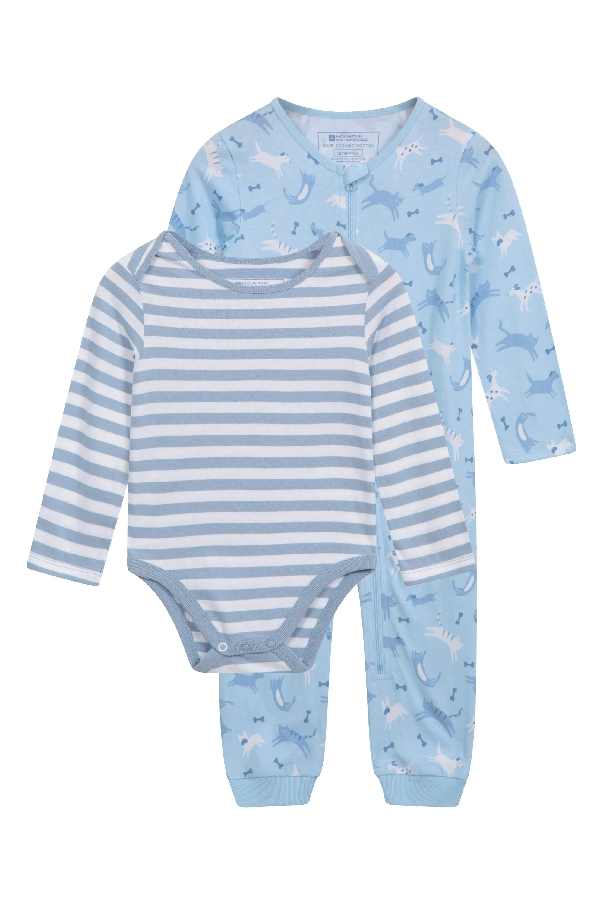 Conjunto de body de material orgánico, bebé