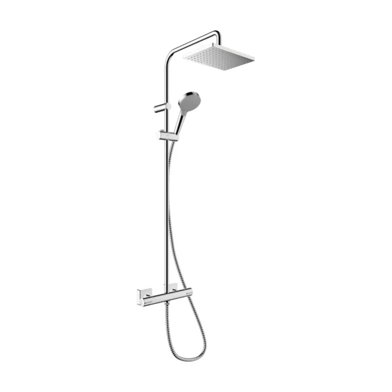 CONJUNTO DE DUCHA TERMOSTáTICA ECOSMART SHOWERPIPE 230 VERNIS SHAPE  HANSGROHE