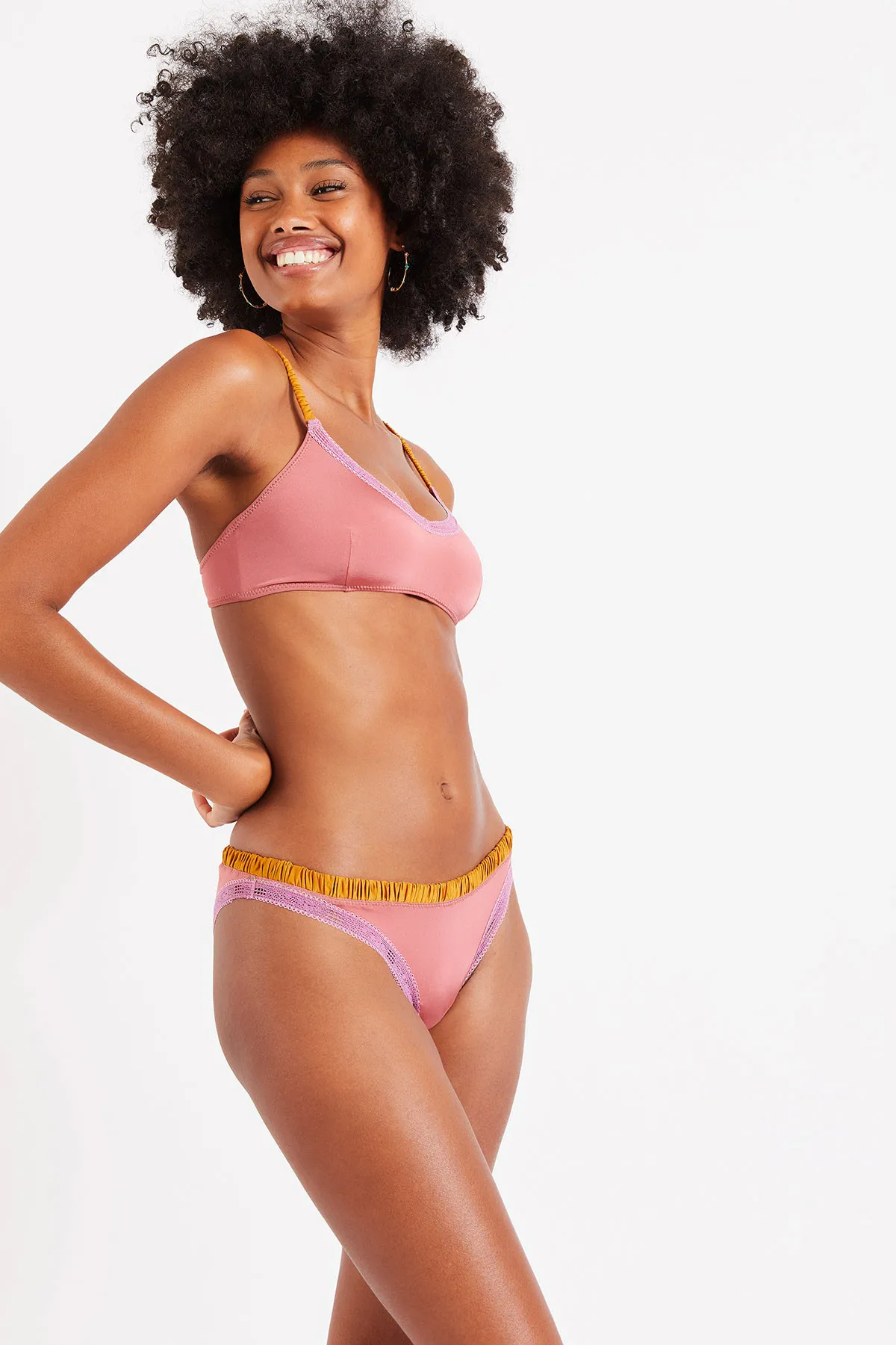 Conjunto de lencería rosa Joyful & Bubbly Silky