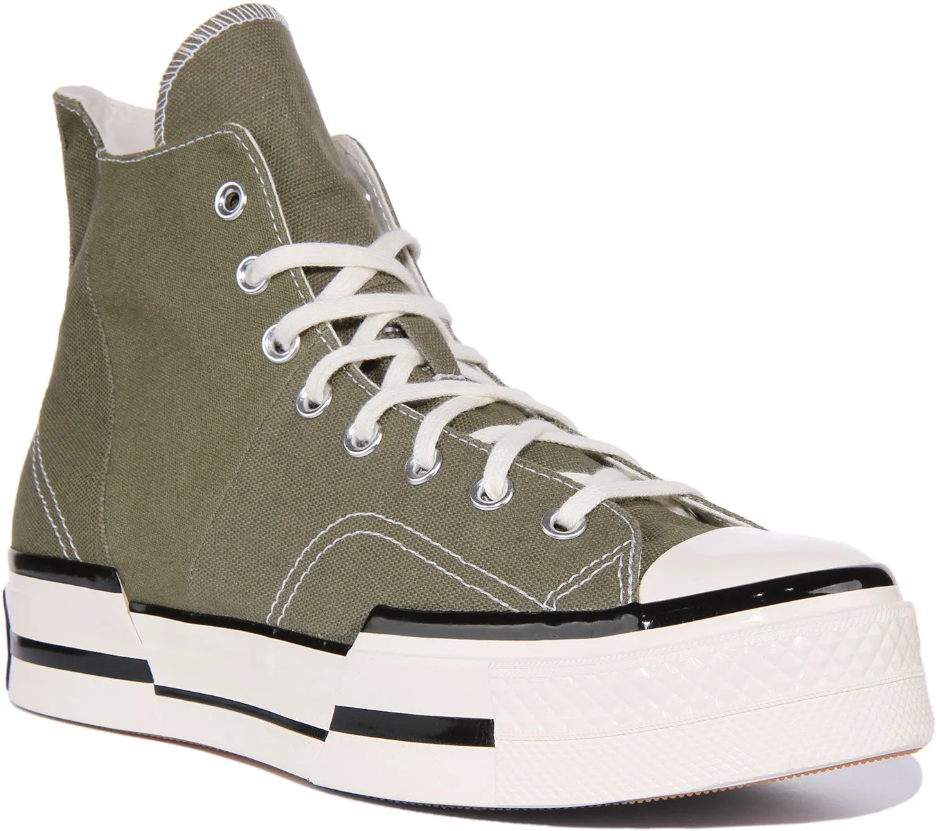 Converse Chuck 70 Plus Hi Zapatillas de lona con cordones para en oliva