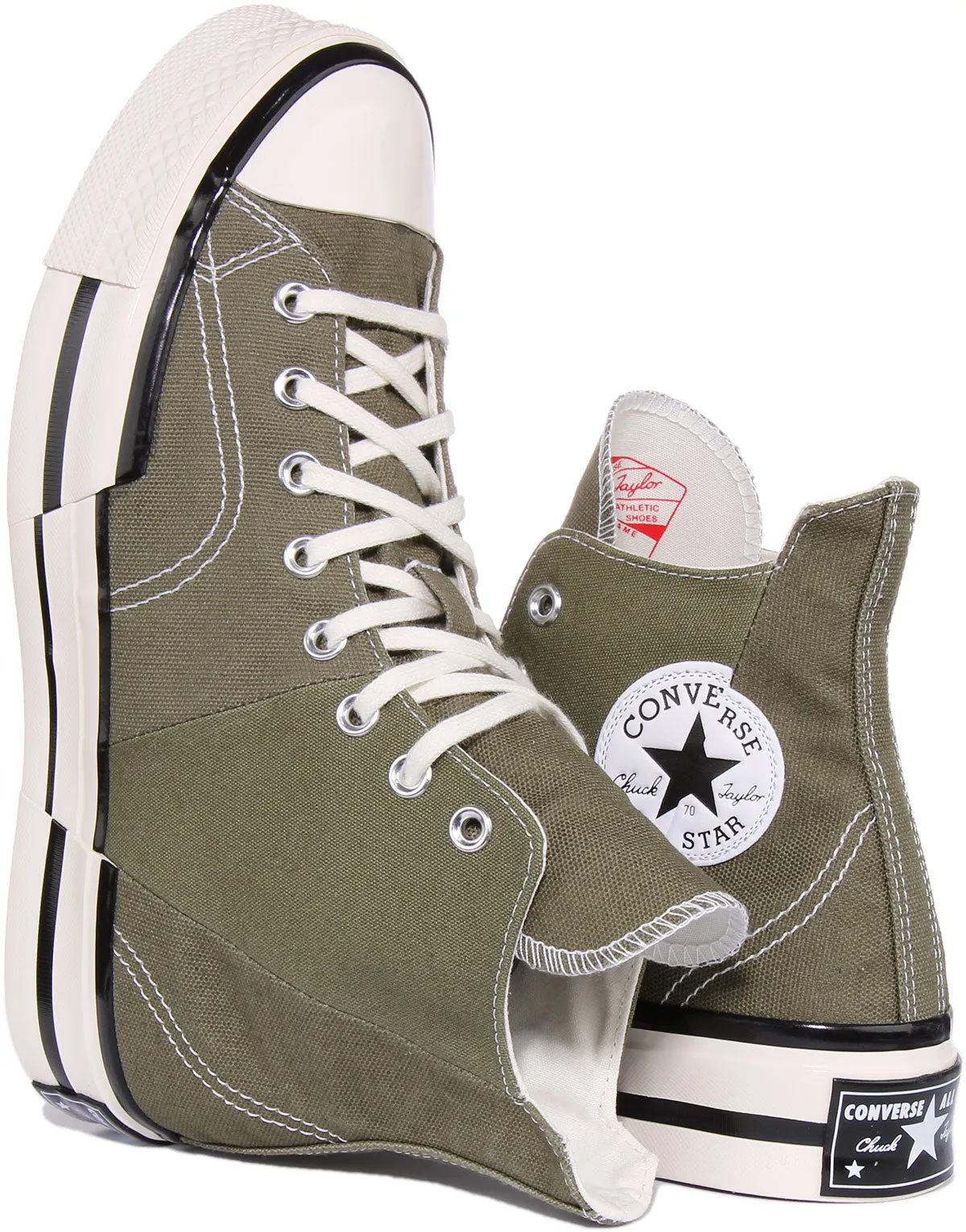Converse Chuck 70 Plus Hi Zapatillas de lona con cordones para en oliva
