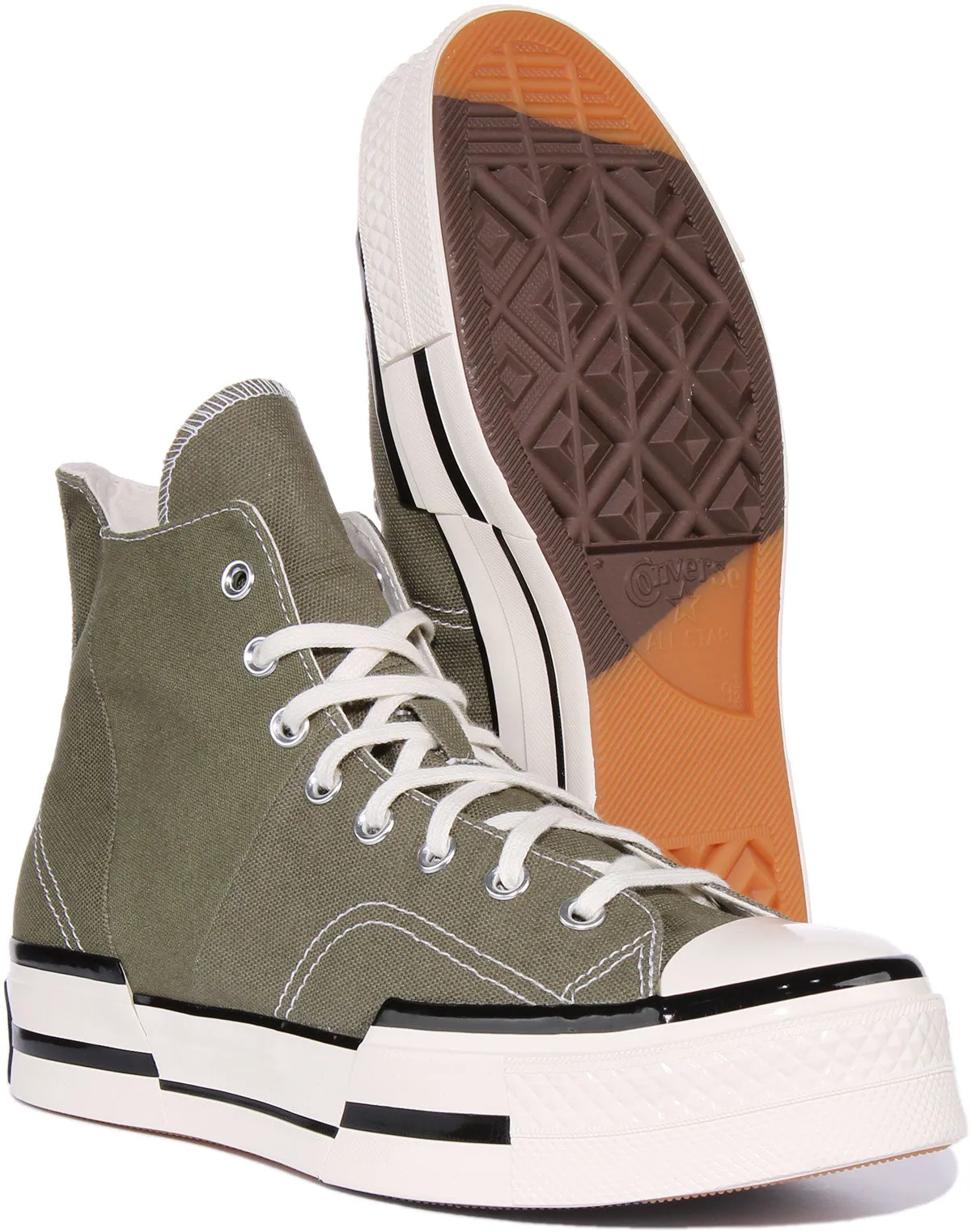 Converse Chuck 70 Plus Hi Zapatillas de lona con cordones para en oliva