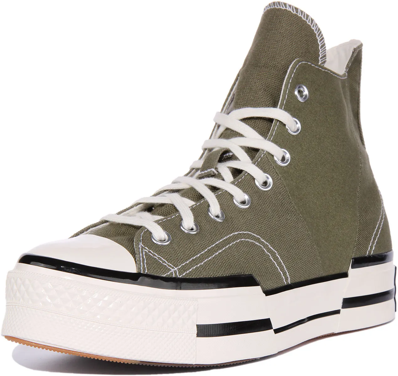 Converse Chuck 70 Plus Hi Zapatillas de lona con cordones para en oliva
