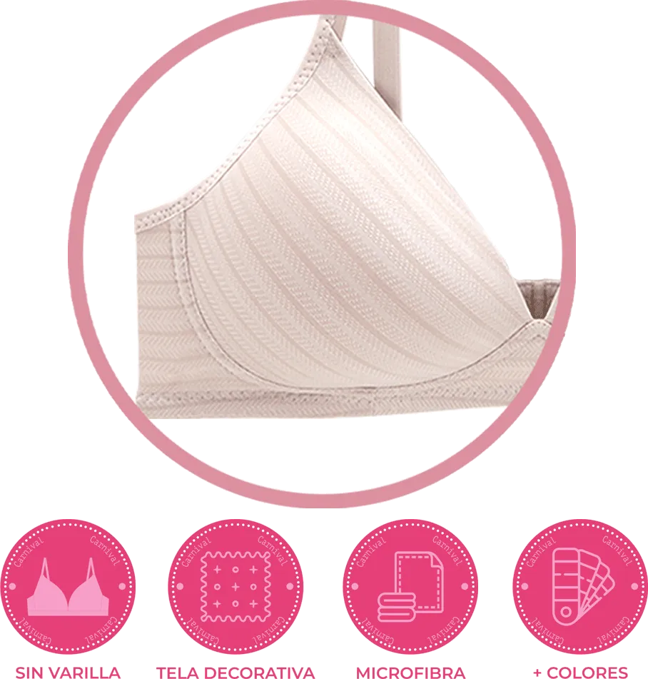 COORDINADO DE BRASIER SIN VARILLA Y PANTY C2416674166 LADY CARNIVAL