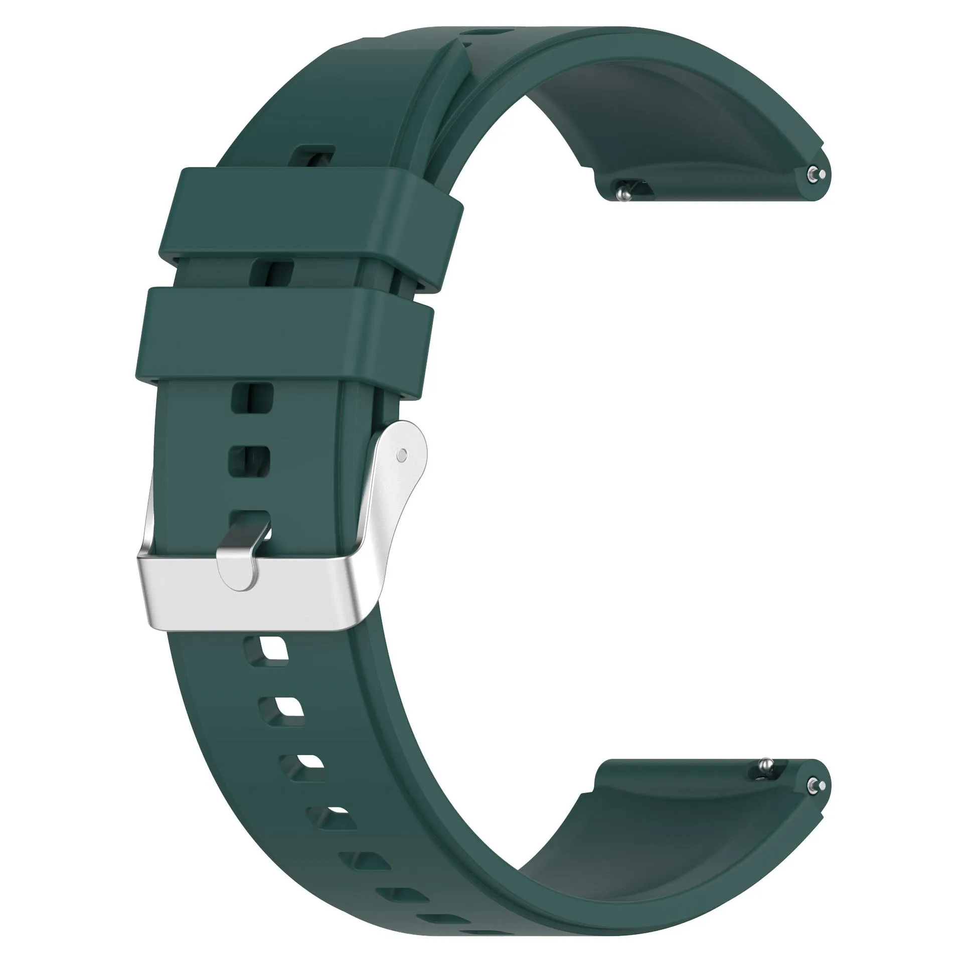 Correa Reloj Silicona Liberacion Rapida 24 Mm Verde Oscuro