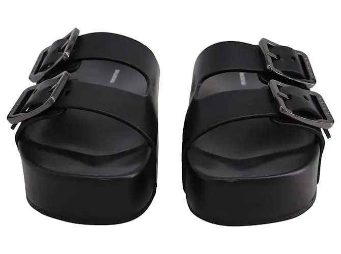 Day Sandalias Balenciaga Mallorca Plataforma en Cuero Negro 