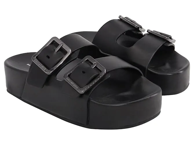 Day Sandalias Balenciaga Mallorca Plataforma en Cuero Negro 