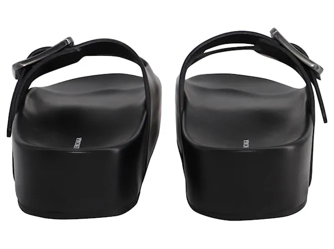 Day Sandalias Balenciaga Mallorca Plataforma en Cuero Negro 