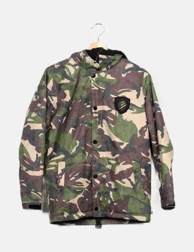 DC Abrigo verde estampado militar