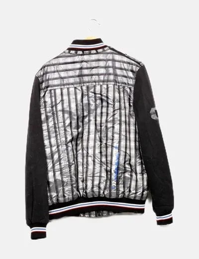 DENDY JEANS Abrigo gris estampado