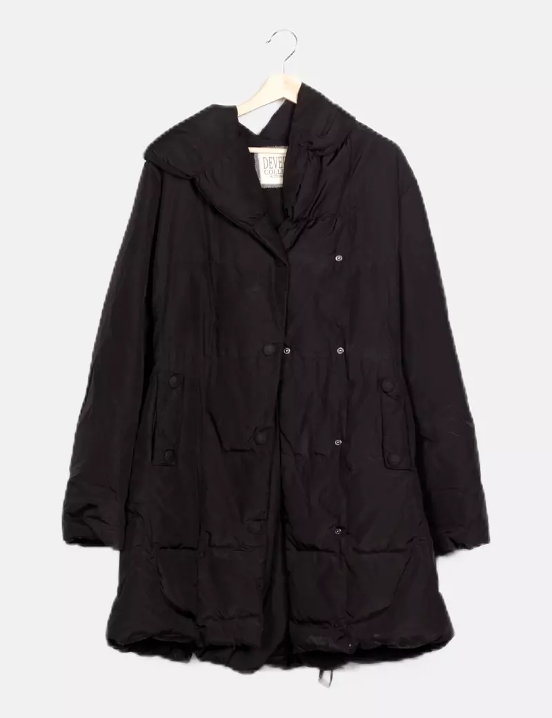 Devernois Abrigo acolchado negro casual