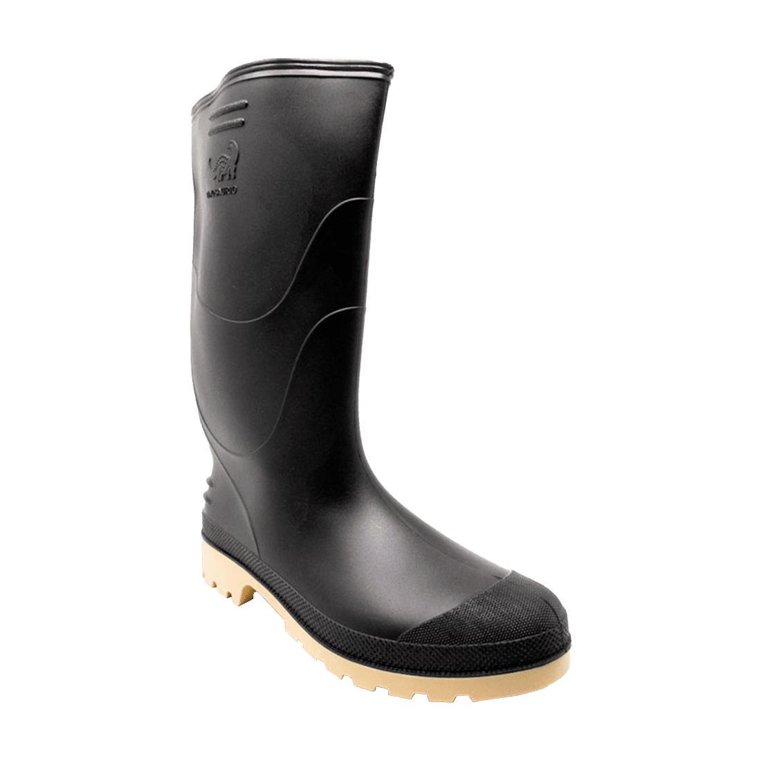 DINOSAURIO PP1015N04.5 TALLA 36 PAR DE BOTAS DE PVC ANTIDESLIZANTES NEGRAS ALTAS