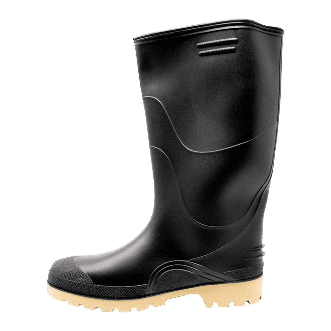 DINOSAURIO PP1015N04.5 TALLA 36 PAR DE BOTAS DE PVC ANTIDESLIZANTES NEGRAS ALTAS