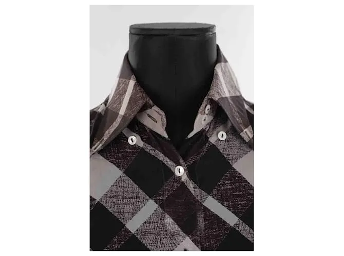 Dolce & Gabbana camisa de seda Castaño 