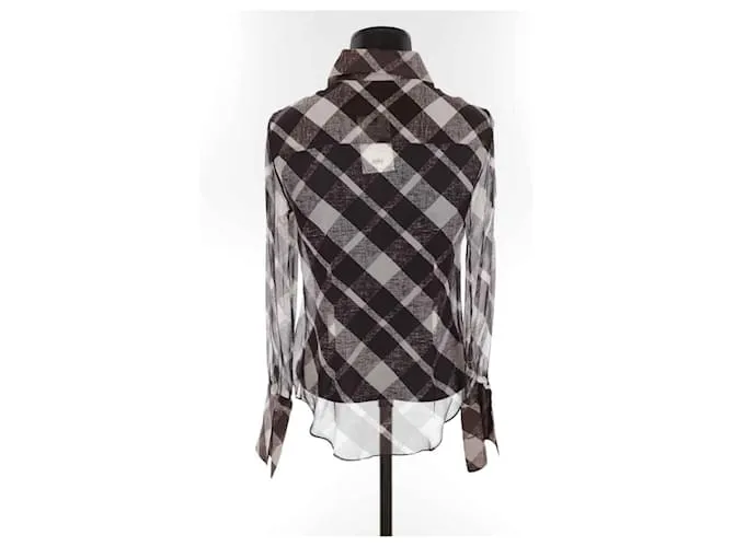 Dolce & Gabbana camisa de seda Castaño 