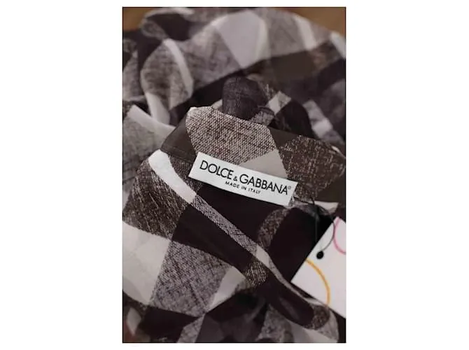 Dolce & Gabbana camisa de seda Castaño 