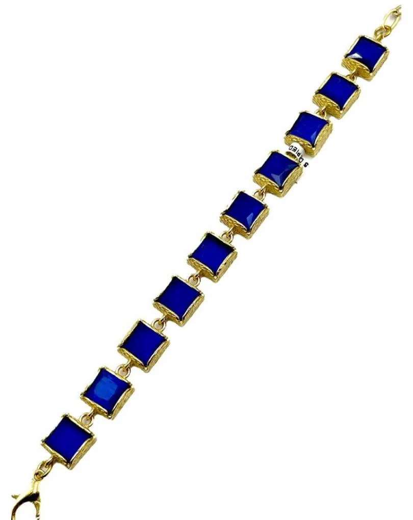 ELEGANTES PULSERAS AZULONAS ELEGANTE DISEÑO DE PIEDRA