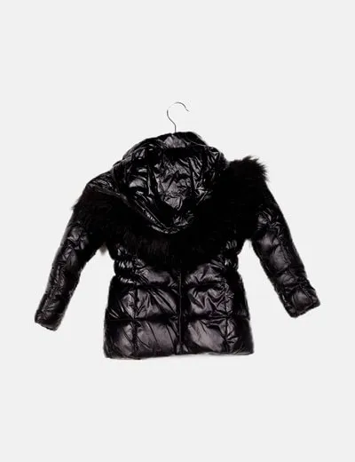 Eleven Paris Abrigo negro acolchado