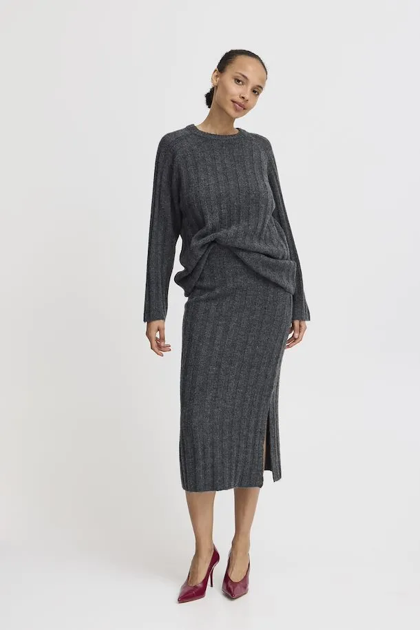 Falda Midi Marianne Gris