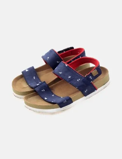 Gioseppo Sandalia azul estampada