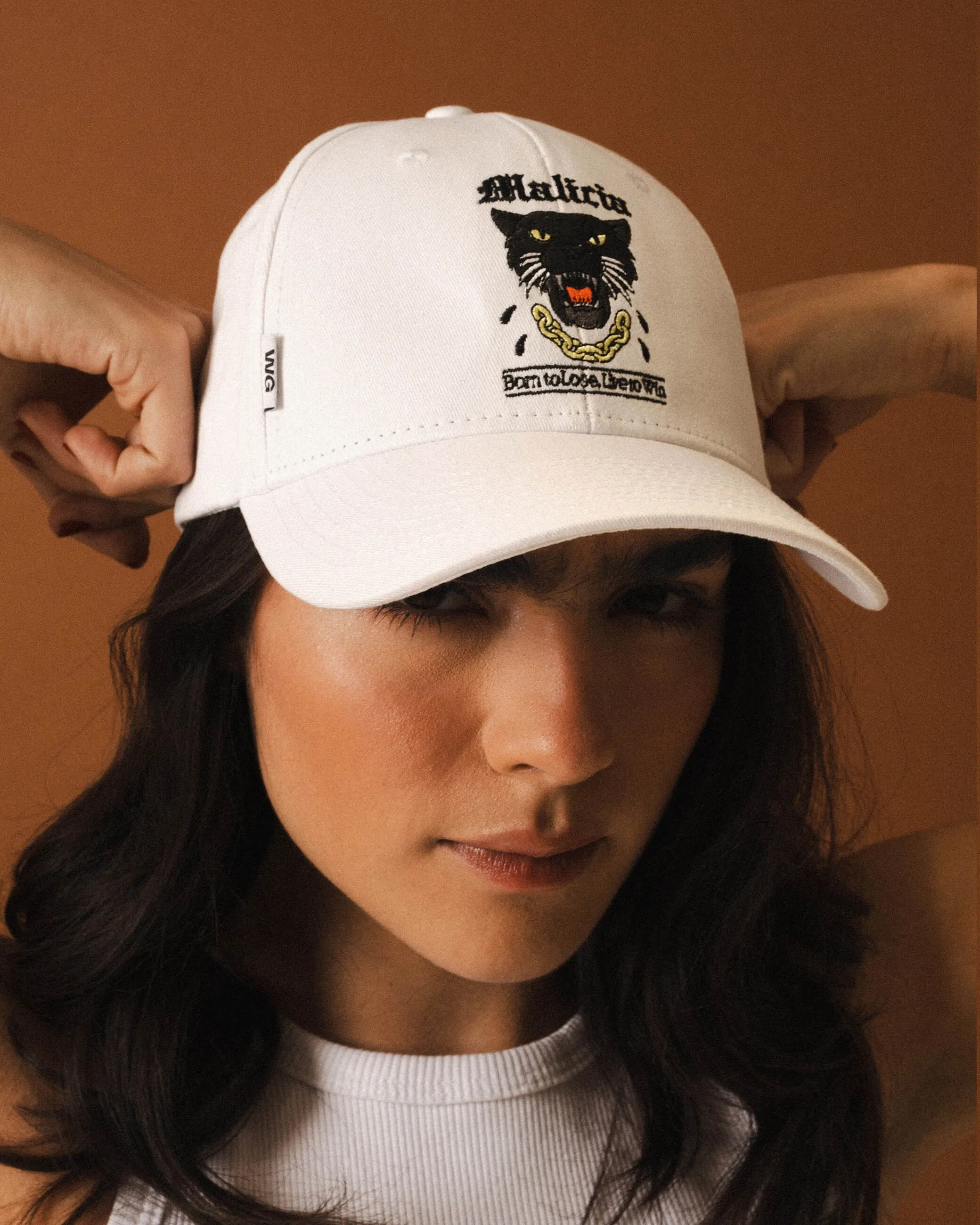 Gorra Baseball Cap Malicia blanca
