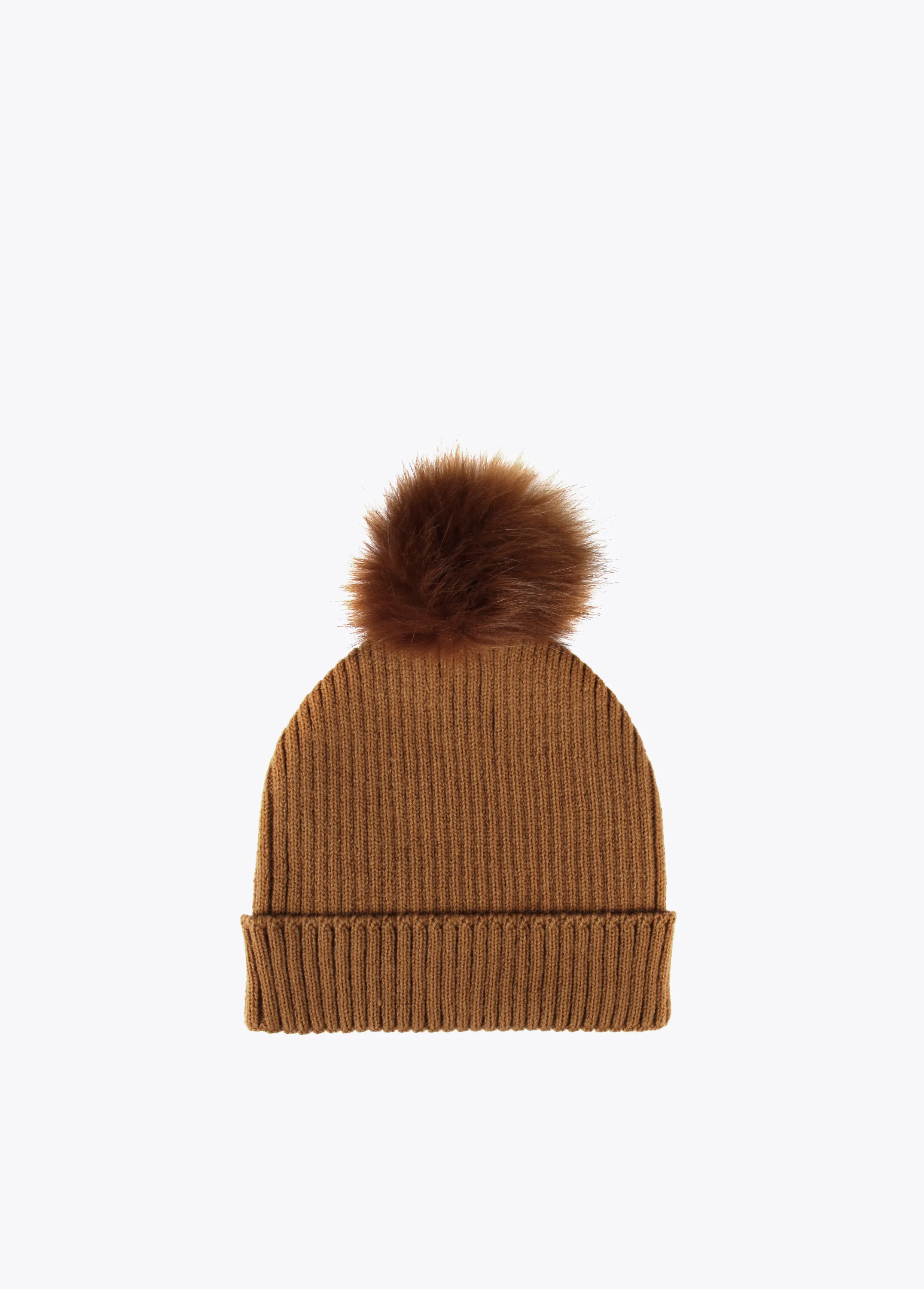 Gorro metalizado pompón marrón Lola Casademunt
